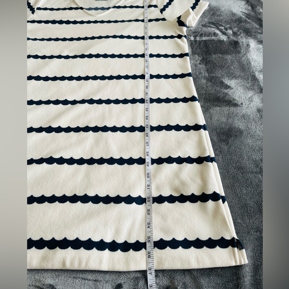 Dudley Stephens Seabreeze Dress Terry Fleece Navy Scallop Striped XXL Nautical - Picture 7 of 13